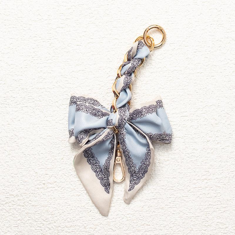 Silk Scarf Hand Woven Bag Extension Chain Ins Armpit Shoulder Metal Strap Women's Retro DIY Short