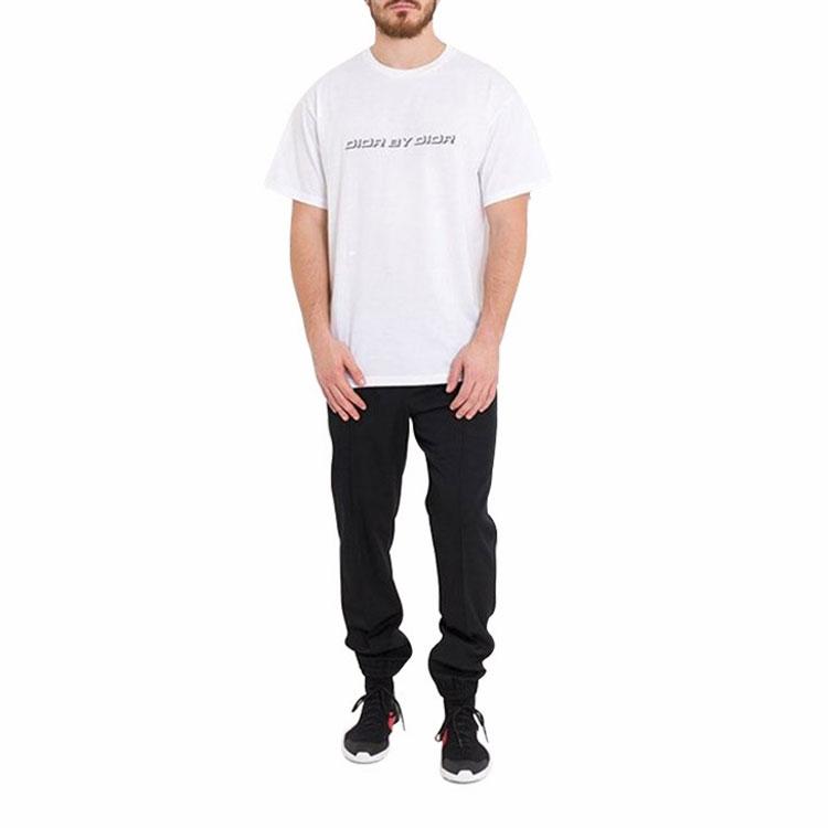 DIOR Quarterly New Products T-Shirts Men's White Crew Neck Moderate Straight Fit 863J611K0910-089