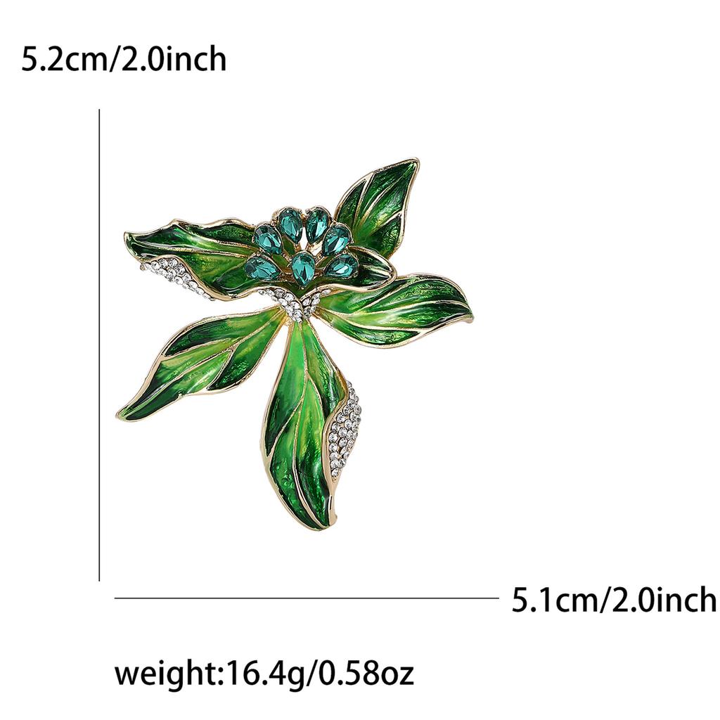 Atmospheric Alloy Enamel Iris Brooch Fashion Temperament Women'S Suit Coat Corsage Jewelry Pin