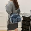 Vintage Denim Women's Bag Large Capacity Stitching Tote Women's Bag