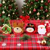 1-10PCS Christmas Felt Candy Bags Cartoon Apple Pouch Santa Sack Kids Gift Packaging Bag Xmas Tree Holiday Decoration