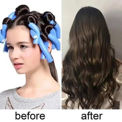 10pcs Heatless Hair Curler No Heat Hair Rollers Soft Curls Curling Rod Roller Sticks Perm Rods Wave Formers Hair Styling Tools