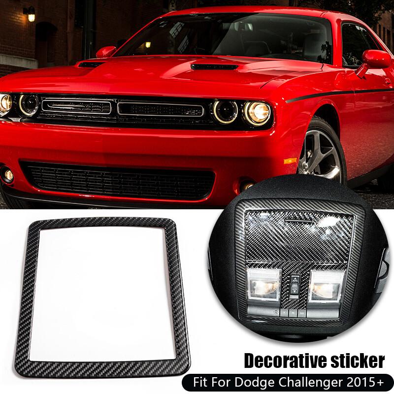 REAL Carbon Fiber Roof Front Reading Light Frame Trim For Dodge Challenger 2015+
