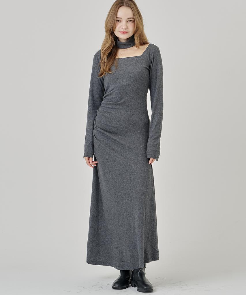 A Bon Tie Long Dress Black