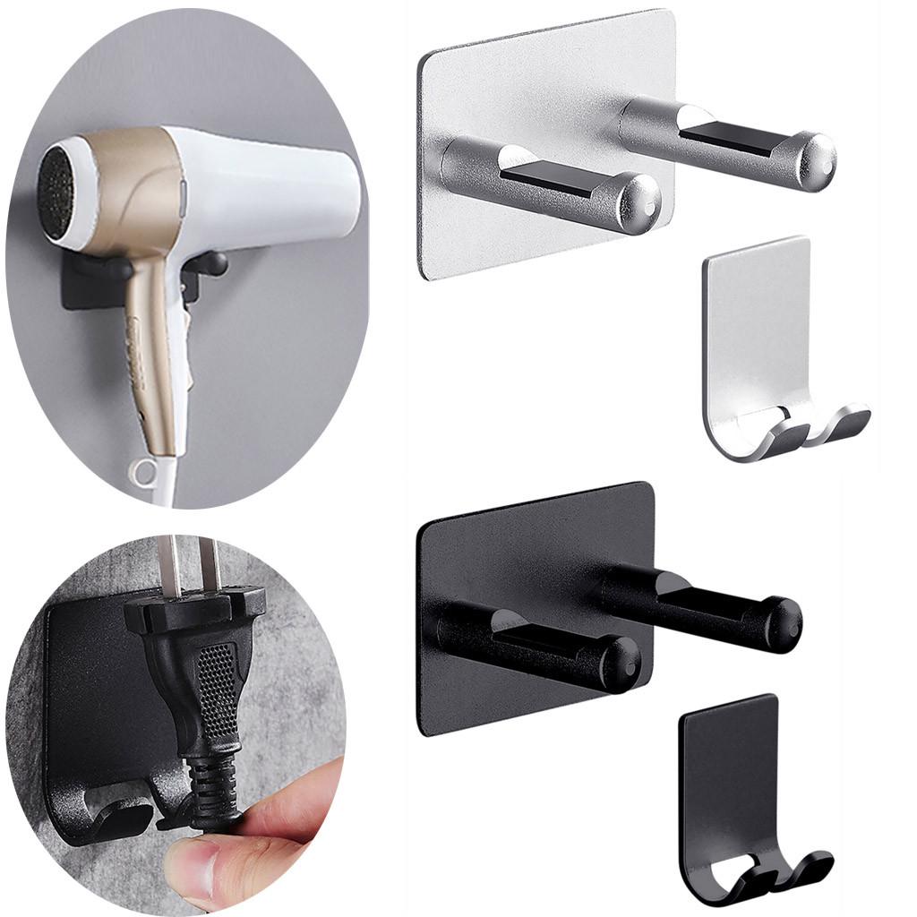 Buy Hair Dryer Holder Wall Mount Aluminum Storage Organizer Bathroom at
