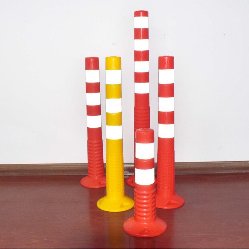Barriera stradale in TPU riflettente: Separatore di corsia autostradale anti-collisione rosso e giallo.