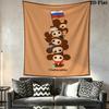 Cheburashka Wall Tapestry Aesthetic Wall Hanging Printed Fabric Blanket Decorative Tapestries for Bedroom Living Room Home Decor