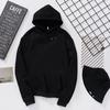 Herbst- und Winterkleidung Herren und Damen Samt Leeres Brett Druck Studentenjacke Langärmeliges Partner-T-Shirt Einfarbig Kapuzenpullover