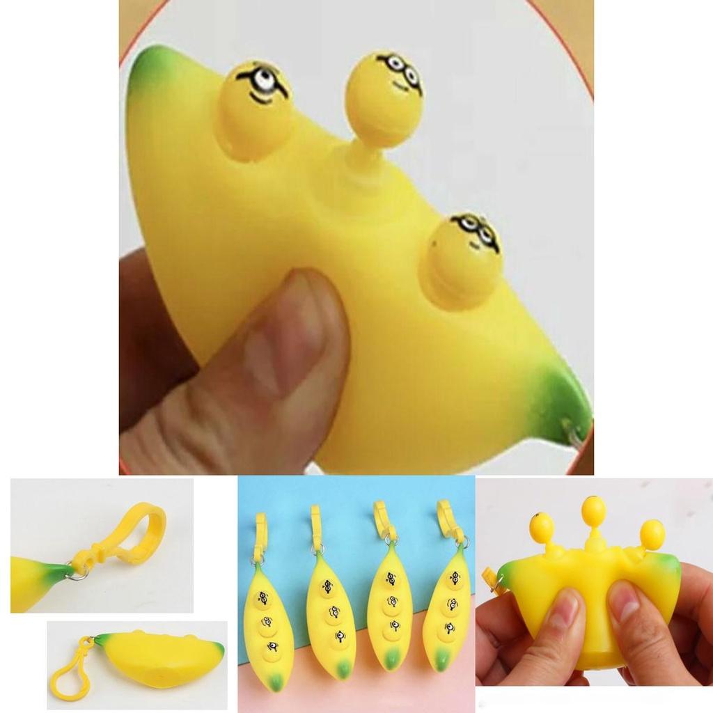 Vibrant Yellow Banana Popper Toy For Anti-anxiety And Adhd Fidget Relief