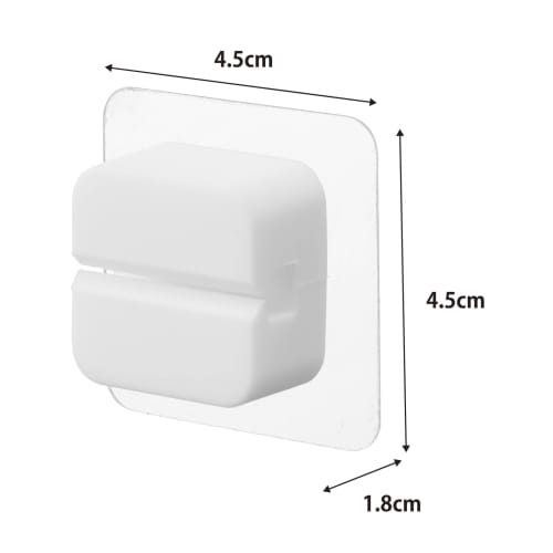 Yamazaki Film Hooks, Kitchen Multi-Hook Set of 2, White, 4.5cm W x 1.8cm D x 4.5cm H (per hook included), Tower, Dish Drainer Holder, Plastic Bag Hold