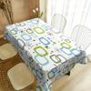 Cute Cartoon Cat Pattern Polyester Tablecloth - Fun Table Cover for Dining Table, Lovely Home Kitchen Table Decoration
