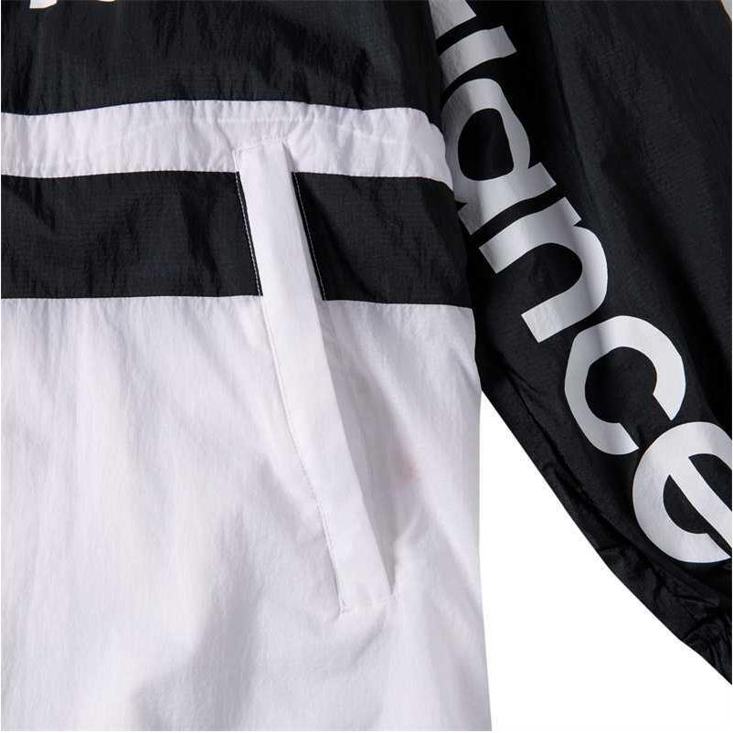 New Balance Windproof Breathable Abrasion Resistant Windbreaker Jacket Unisex Black White NA91W012-BK