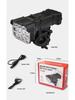 12-LED Bike Front Light & Digital Display Horn Set