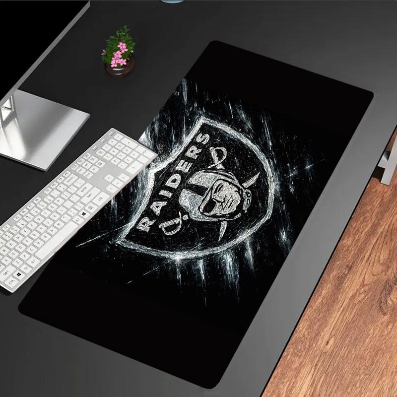 Raiders Team Logo Design mouse pad, rubber base, esports desk mat, mouse pad for gamers and office use, gaming desk , easy to clean mat