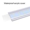 Oświetlenie LED do akwarium Super cienkie Zbiornik na ryby Oświetlenie do wzrostu roślin wodnych Wodoodporna Jasna lampa z klipsem Niebieska dioda LED 18-72 cm dla roślin 220V