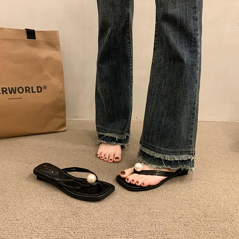 Fashion Rubber Flip Flops Slippers Women Summer String Bead Slides Female Shoes Fashion Hawaiian 2025 Beach Soft Luxury Flat Scandals