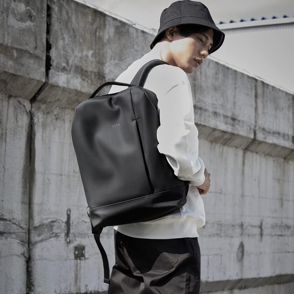 Plecak Wodoodporny Lekki Biznesowy Plecak Czarny Prosty MATOWY POWLEKANY RUCK [KLON] Męski Damski SACK-BOD