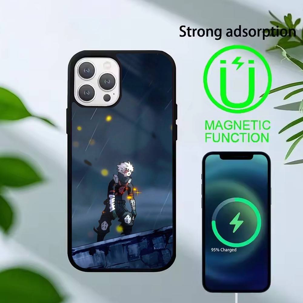 Katsuki Bakugo R-Hero Academia Phone Case For iPhone 14,16,15,13,17,12,Plus,Pro,Max Magnetic For Magsafe Frosted Cover