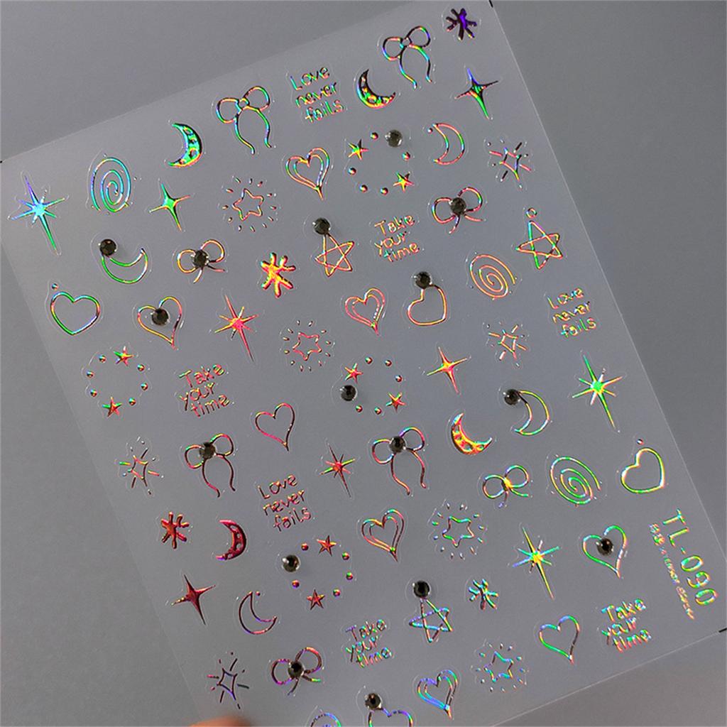 1pcs 5D Exquisite Purple Wisteria Flower Nail Art Stickers Flower Bow Nail Decoration Slider Decal Adhesive Transfer Part