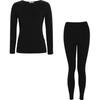 Aimer Women's Round Neck Long Sleeve Thermal Underwear Set