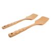 2PCS Wooden Spatula for Cooking Wood Spatula Turner Kitchen Utensils for Non Stick Cookware