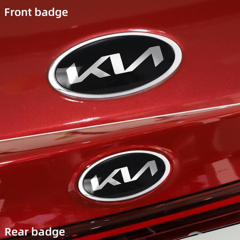 AANG1 Car Front Hood Emblem Rear Trunk Badge Sticker For KIA Sportage Ceed Sorento Cerato Optima Picanto Rio Soul Car Accessories