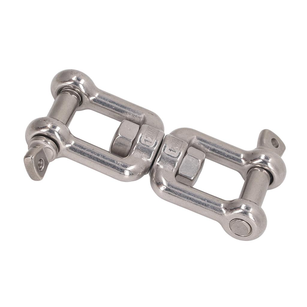 304 Stainless Steel Double Jaw Shackle Rustproof Universal Jaw Anchor Connector for Hardware Lifting Connection 12mm