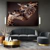 Mirror Giraffe Theme Digital printing polyester wall hanging tapestry decorative Living room bedrooms Office background gift