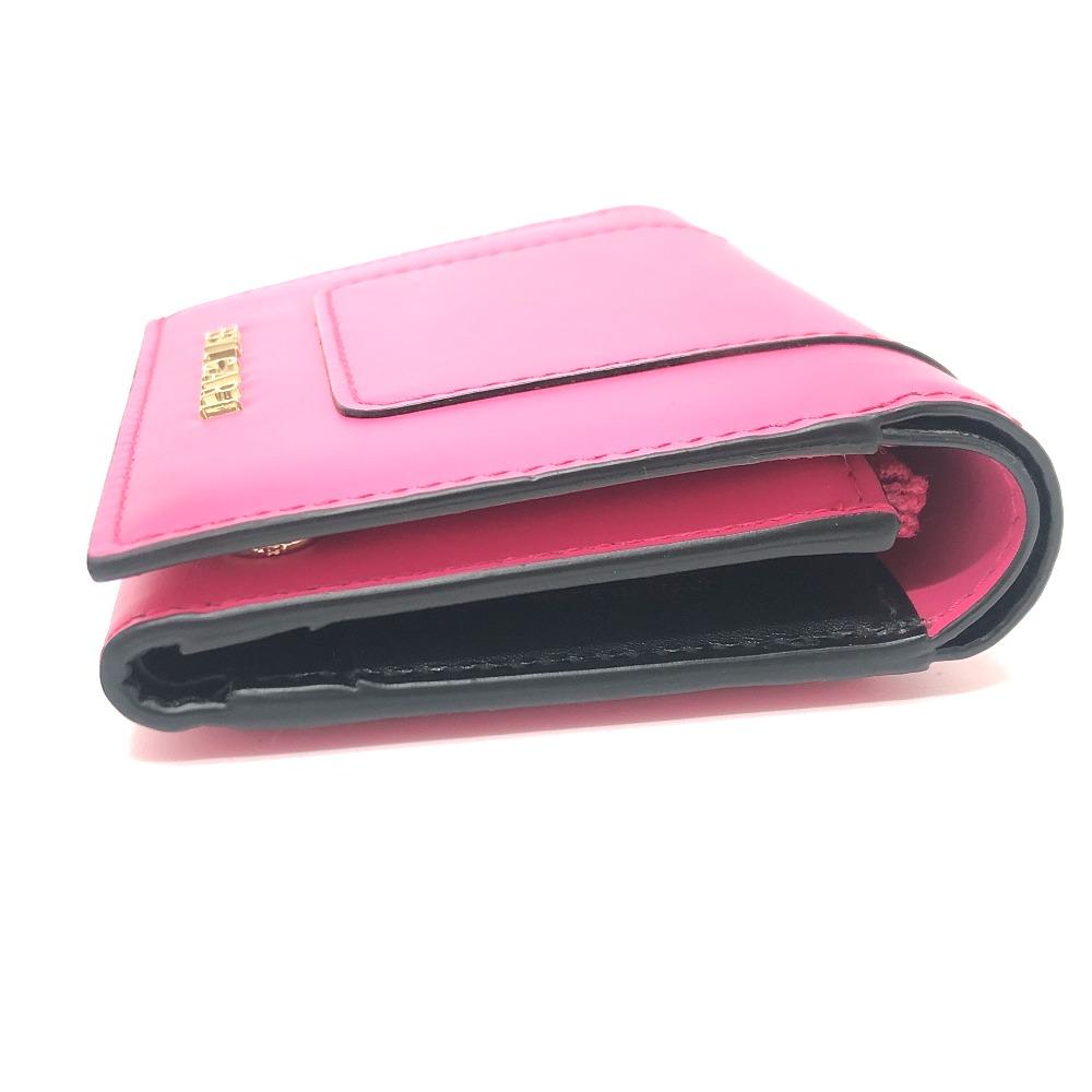 BVLGARI 288858 Serpenti Wallet Mini Wallet Trifold wallet Leather pink/Black