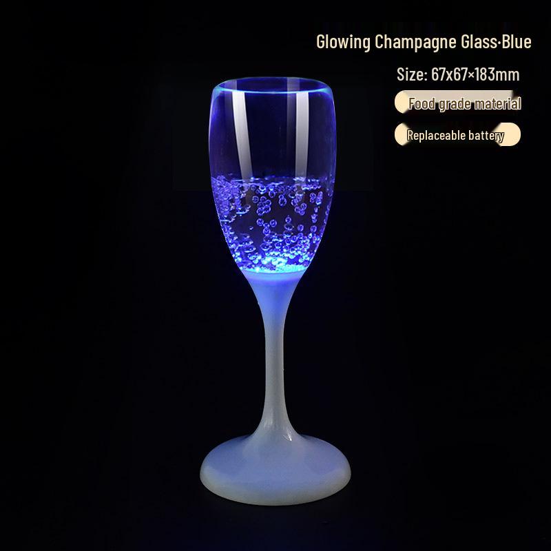 Food-Grade LED Light-Up Champagne Glass - Novel Atmosphere Wedding Banquet Wine Cup