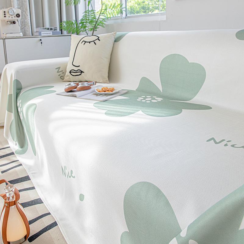 Simple Sofa Towel Full Cover Cloth Summer Ice Silk Sofa Cover Sofa Cover Non-Slip Sofa Cushion Summer