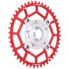 Aluminum Alloy 46T 104 BCD Chainring and Adapter Replacement for Tongsheng Mid Drive Motor Red