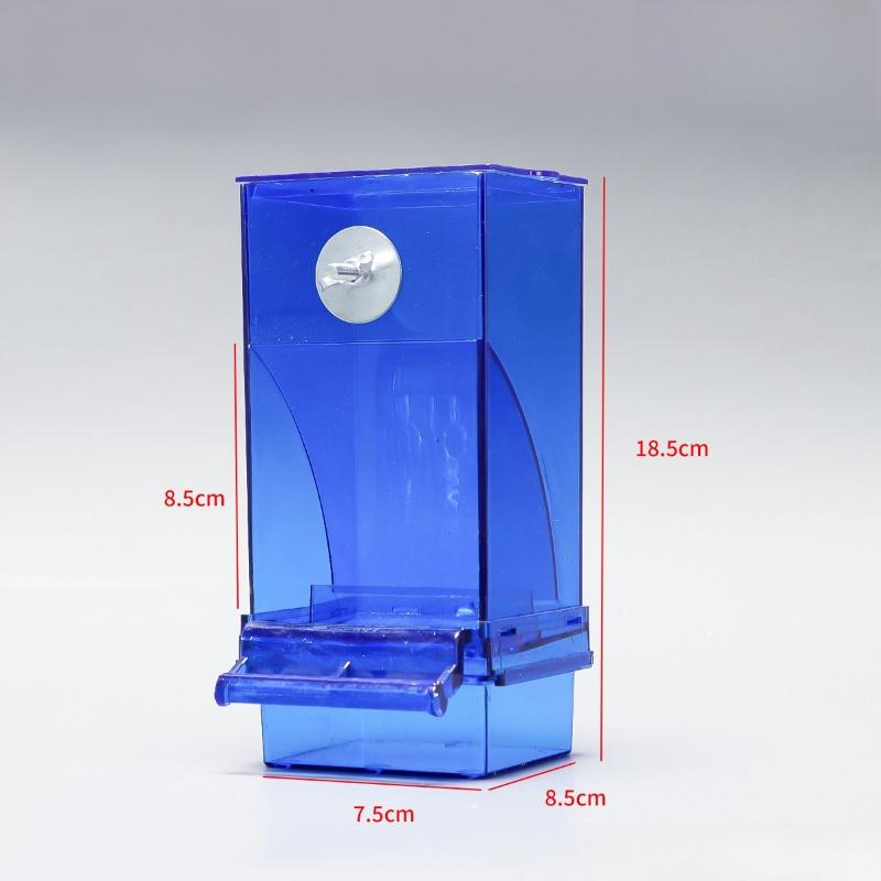 

External Parrot Bird Food Box Anti-scattering Automatic Feeder Anti-splash External Feeder Bird Supplies Safety Health Food Box синій