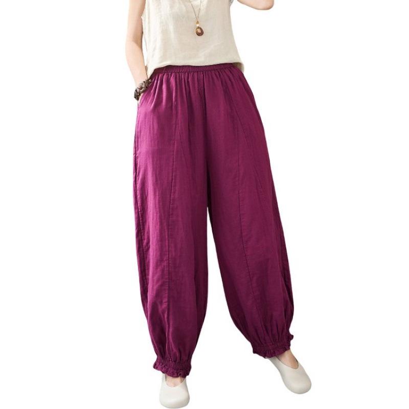 

Loose Cotton Linen Slimming Lantern Pants for Women - Plus Size, Casual, Cool & Stylish for Spring and Summer One size fits 95-150 jin