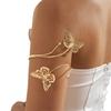 Punk Style Geometric Starfish Adjustable Opening Cuff Bracelet For Women Fashion Metal Arm Jewelry