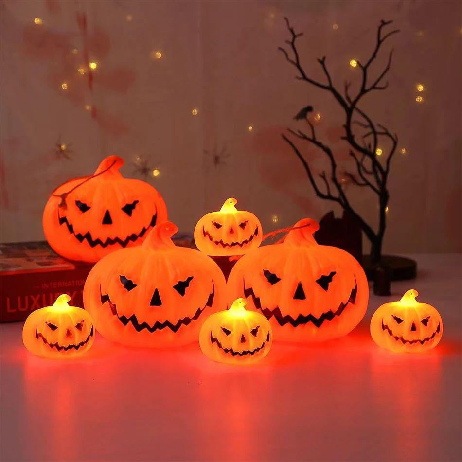 Durable Halloween Led Light Home Atmosphere Decoration Candle Lamp Halloween Party Supplies Haunted House Horror Outdoor Lantern Props