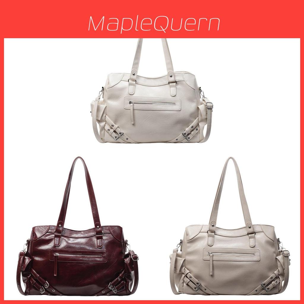 Crossborder Style Pu Tote Bag For Women With Multipocket Design And Zipper Closure