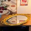 Retro Tray Plastic Mirror Decoration Europe Style Wedding Party Dessert Cupcake Stand Tray Jewelry Storage Tray Photography Prop