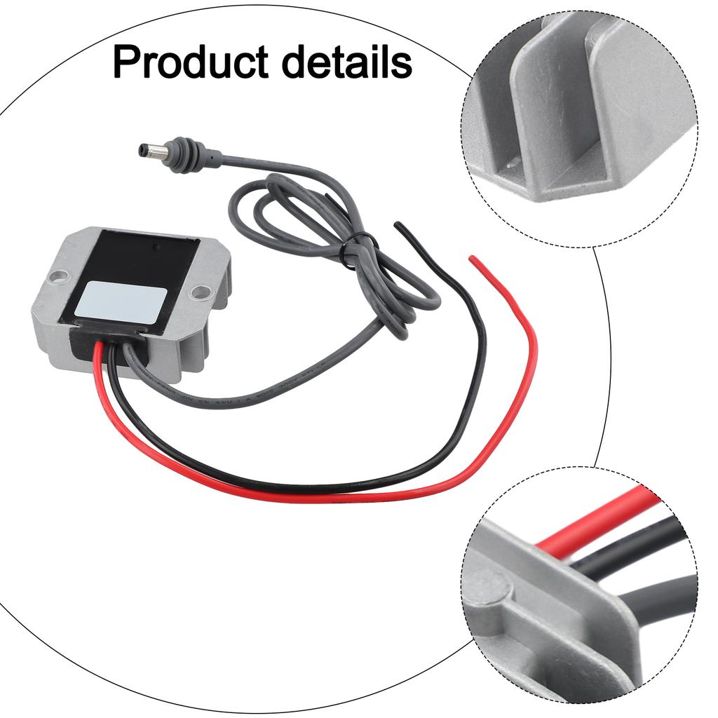 12V 24V Step Up DC Power Cable Outdoor Power Supply 9-28V 96 Aluminum Shell IP68 57.5*63.4*21mm Compact Design