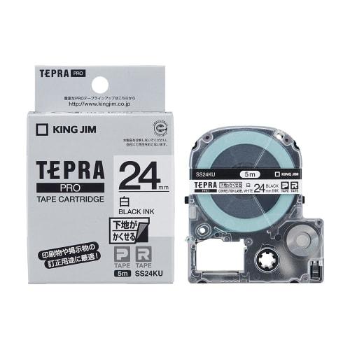 King Jim [Genuine] Tepra PRO Tape Cartridge Label Hidden Underground 24mm White Label/Black Letters Length 5m SS24KU