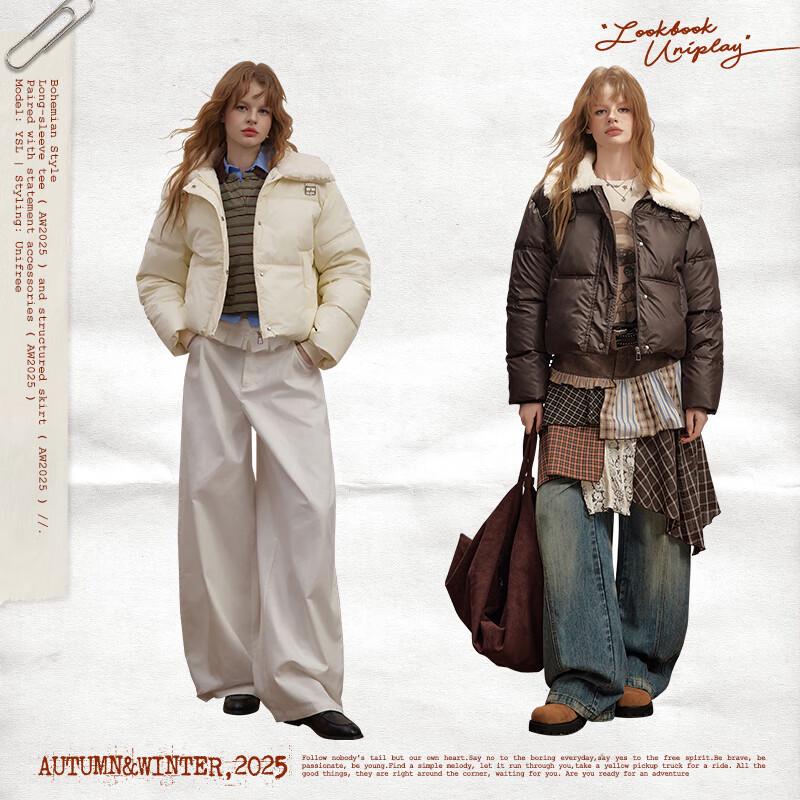 UNIFREE Women's College Style Padded Jacket