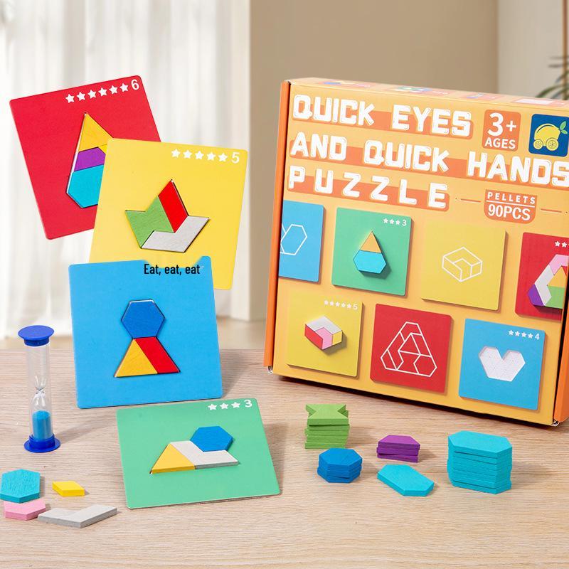 

Wooden Eye Puzzle Educational Toy for Kids Ages 3-6 - Early Learning Jigsaw