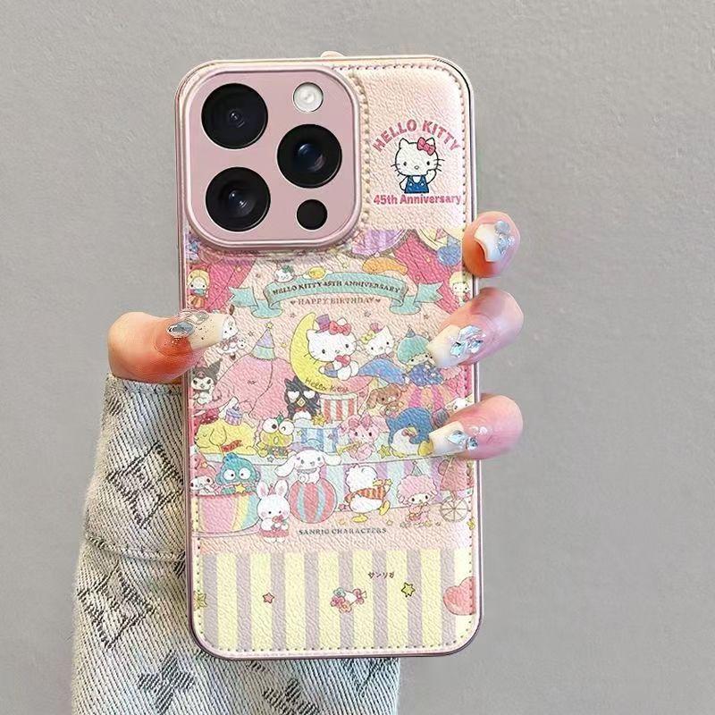 Hello Kitty Party Applies To Oppo Xiaomi 14/15 Redmi K80vivos30 All-inclusive Anti-drop Mobile Phone Case.