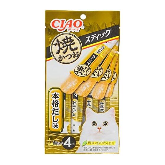 CIAO Grilled Bonito Sticks Authentic Dashi Flavor 4 Pieces Set of 6