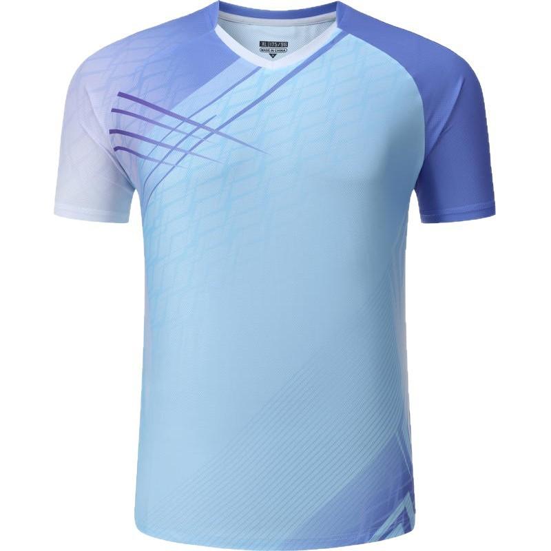 Quick-Dry Badminton Shirt Unisex Short Sleeve Training Top Tennis Ping Pong Sports Wear