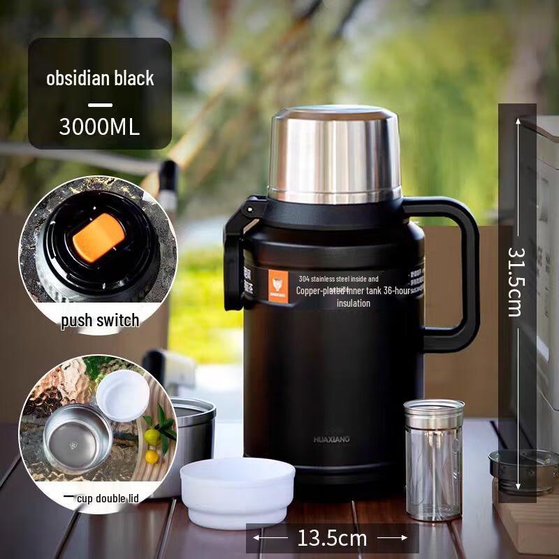 HOAOR 3000ml Stainless Steel Thermos Flask