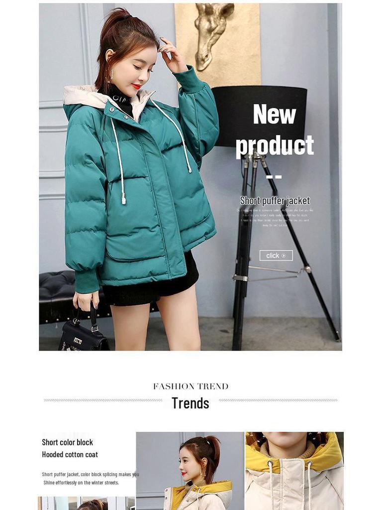 Women's 2024 Winter Loose Fit Korean Cotton-Padded Jacket