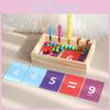 Educational Wooden Bead Clipper Toy Toddlers Fine Motor Color Development Skills