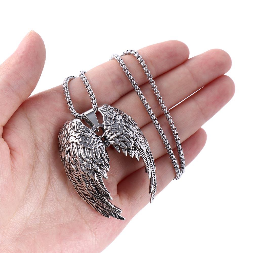 Stainless steel Choker Korean Style Necklace Men Clavicle Chain Angel Wing Necklace Fashion Jewelry