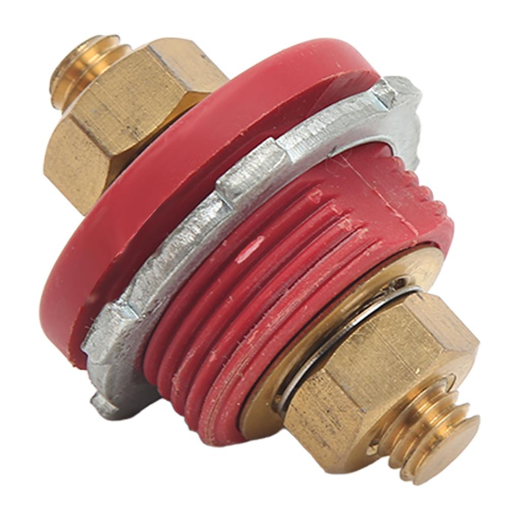 38in Battery Terminal Connector Thru Stud 250A Battery Charger Post for Car RV Boat Yacht Red